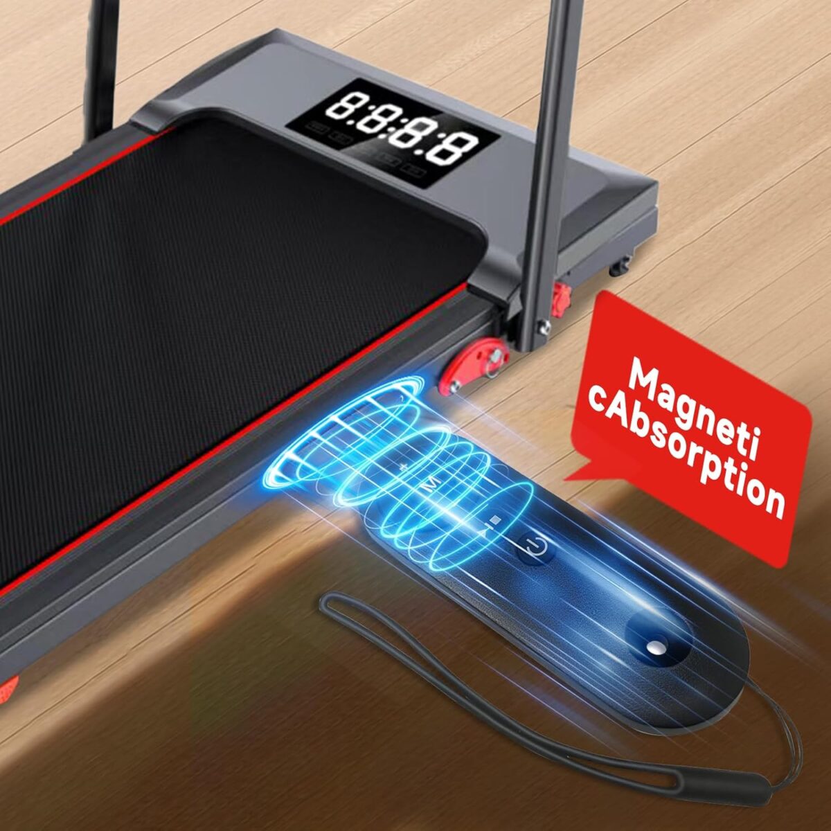 Walking Pad Treadmill with Incline and Handle Bar, 7.5MPH Under Desk Treadmill for Home Office, 360 Lbs Capacity Portable Treadmills with Remote Control, Led Display - Image 9