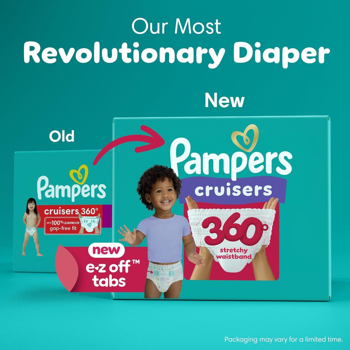 Pampers Diapers - Cruisers 360 - Size 4, 144 Count, Babyproof up to 100% Leakproof Pull-On Diaper - Image 3