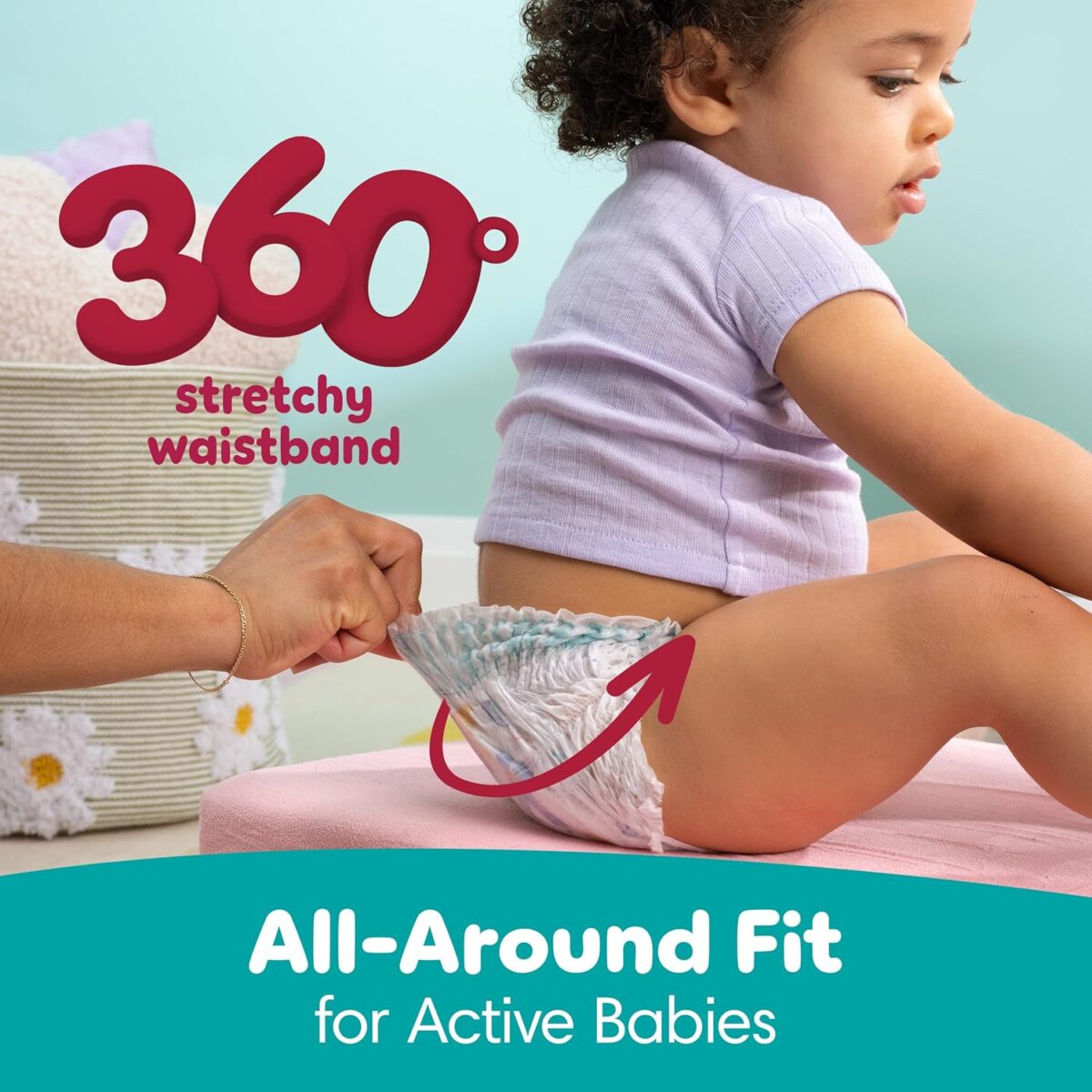 Pampers Diapers - Cruisers 360 - Size 4, 144 Count, Babyproof up to 100% Leakproof Pull-On Diaper - Image 4