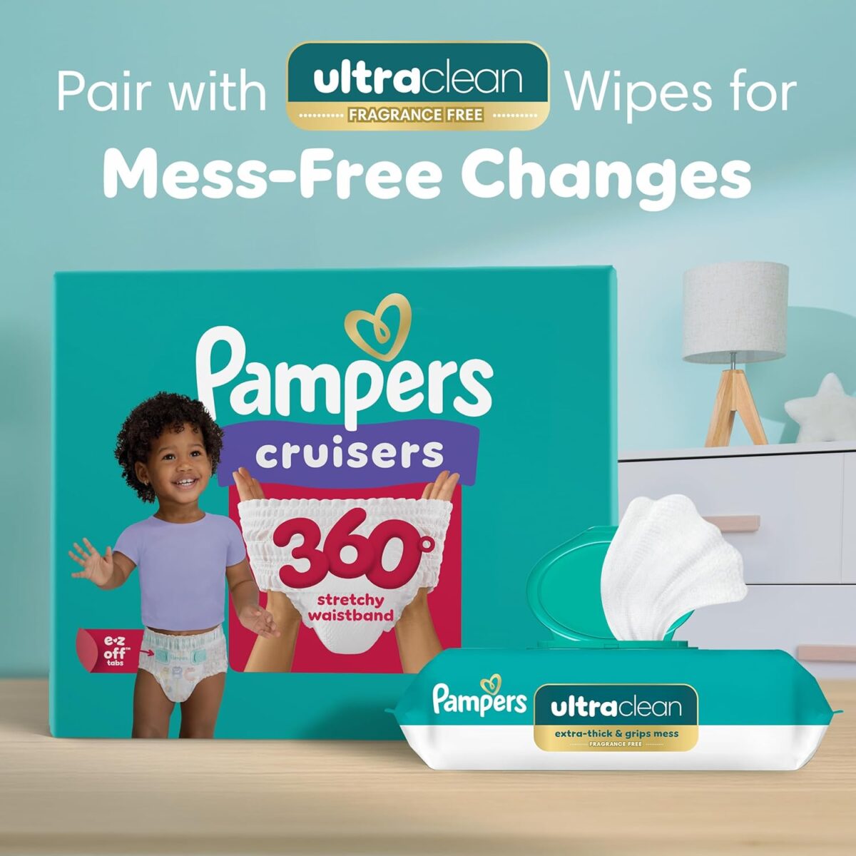 Pampers Diapers - Cruisers 360 - Size 4, 144 Count, Babyproof up to 100% Leakproof Pull-On Diaper - Image 12