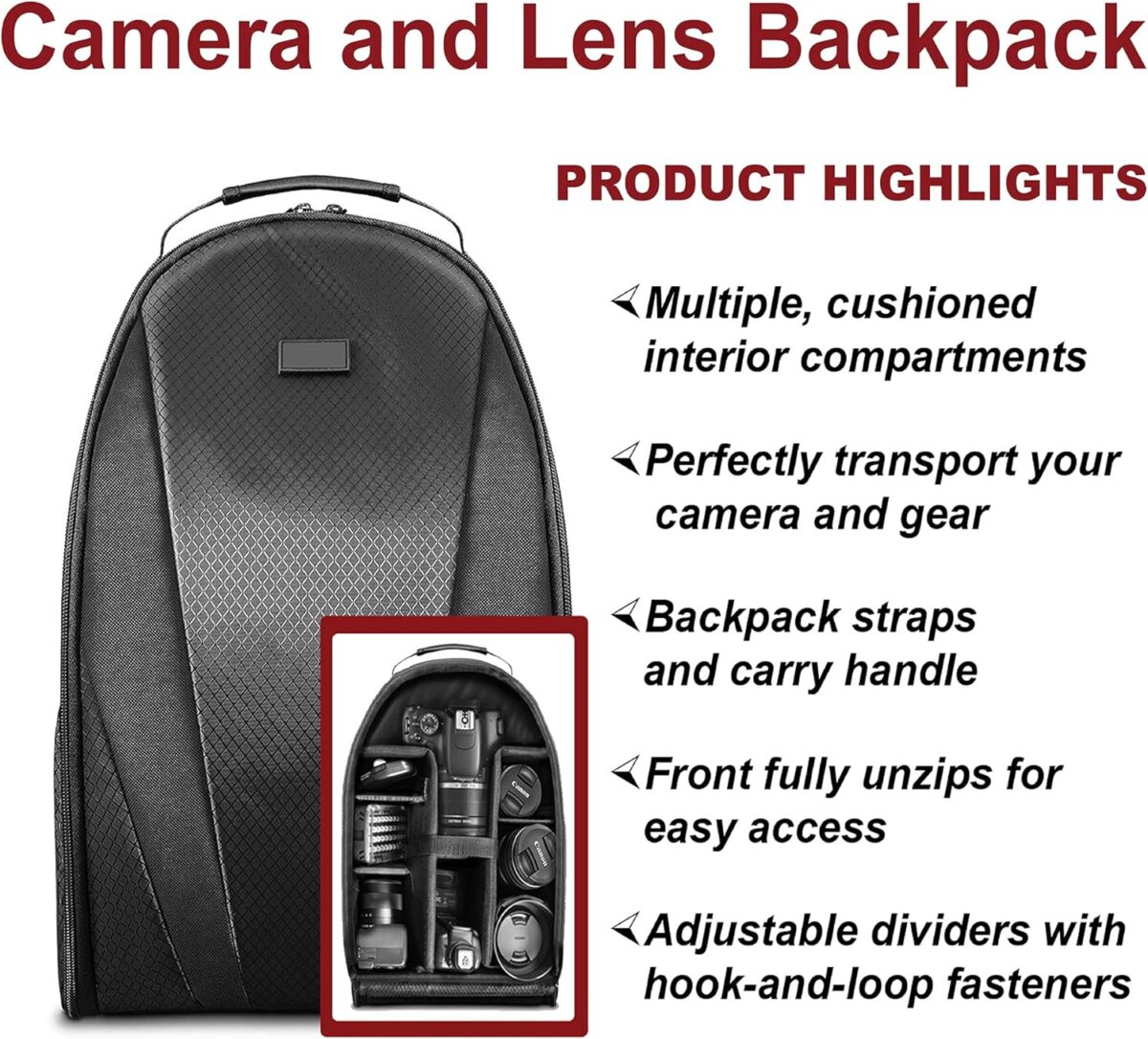 Canon EOS 2000D / Rebel T7 DSLR Camera with EF-S 18-55mm + EF 75-300mm Daul Lens + SanDisk 64GB Memory Card + Tripod + Case + Wideangle Lenses + ZeeTech Accessory Bundle (21pc Bundle) (Renewed) - Image 6
