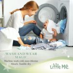 Little Me Clothes for Baby Unisex Gender Neutral Sleeper and Cap Set, 100% Cotton Scratch-Free Tag, Preemie to 9 Months - Image 6