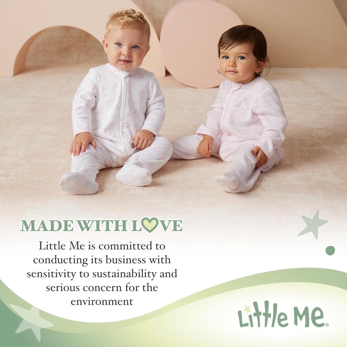 Little Me Clothes for Baby Unisex Gender Neutral Sleeper and Cap Set, 100% Cotton Scratch-Free Tag, Preemie to 9 Months - Image 8