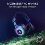 Razer Kraken V4 Pro Wireless Gaming Headset: OLED Control Hub - HD Haptics - 2.4GHz Wireless - Bluetooth - USB - 3.5 mm - Super Wideband Mic - For PC, Mac, PS5, Nintendo Switch, Steam Deck, Smartphone - Image 6