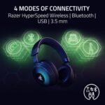 Razer Kraken V4 Pro Wireless Gaming Headset: OLED Control Hub - HD Haptics - 2.4GHz Wireless - Bluetooth - USB - 3.5 mm - Super Wideband Mic - For PC, Mac, PS5, Nintendo Switch, Steam Deck, Smartphone - Image 7