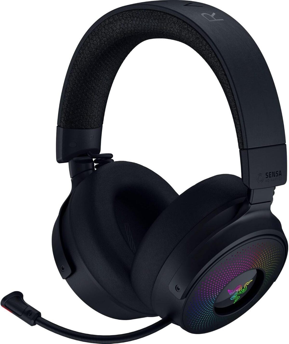 Razer Kraken V4 Pro Wireless Gaming Headset: OLED Control Hub - HD Haptics - 2.4GHz Wireless - Bluetooth - USB - 3.5 mm - Super Wideband Mic - For PC, Mac, PS5, Nintendo Switch, Steam Deck, Smartphone - Image 14