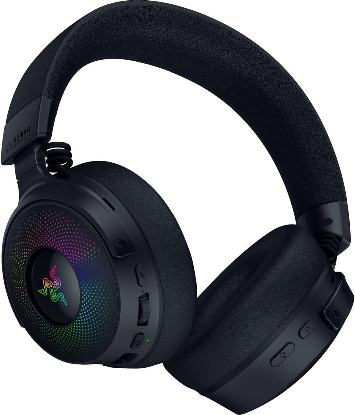 Razer Kraken V4 Pro Wireless Gaming Headset: OLED Control Hub - HD Haptics - 2.4GHz Wireless - Bluetooth - USB - 3.5 mm - Super Wideband Mic - For PC, Mac, PS5, Nintendo Switch, Steam Deck, Smartphone - Image 15