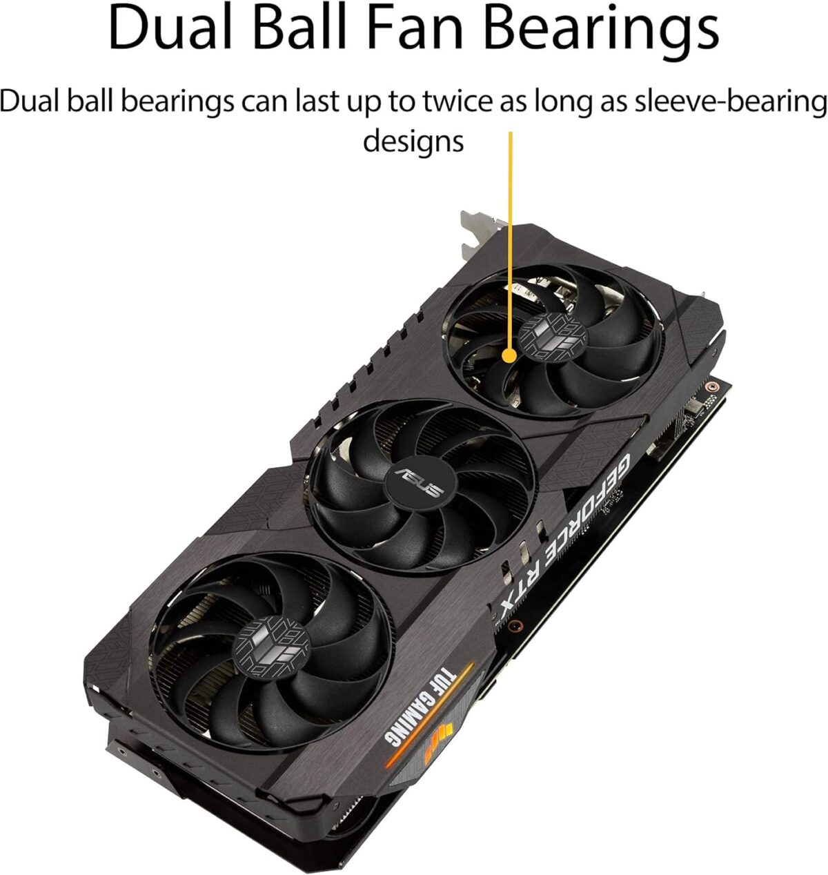 ASUS TUF Gaming NVIDIA GeForce RTX 3070 OC Edition Graphics Card- PCIe 4.0, 8GB GDDR6, HDMI 2.1 , DisplayPort 1.4a, Dual Ball Fan Bearings (Renewed) - Image 5