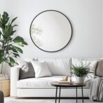 Round Mirror, Black Round Mirror 24 inch, Circle Wall Mirrors Metal Frame, Circular Mirrors for Wall, Living Room, Bathroom, Vanity, Entryway, Hallway. - Image 4