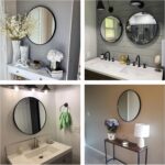 Round Mirror, Black Round Mirror 24 inch, Circle Wall Mirrors Metal Frame, Circular Mirrors for Wall, Living Room, Bathroom, Vanity, Entryway, Hallway. - Image 6