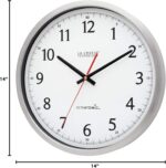 La Crosse Technology 404-1235UA-PL UltrAtomic 14 inch Stainless Steel Wall Clock, Shatterproof Lens, Silver - Image 9
