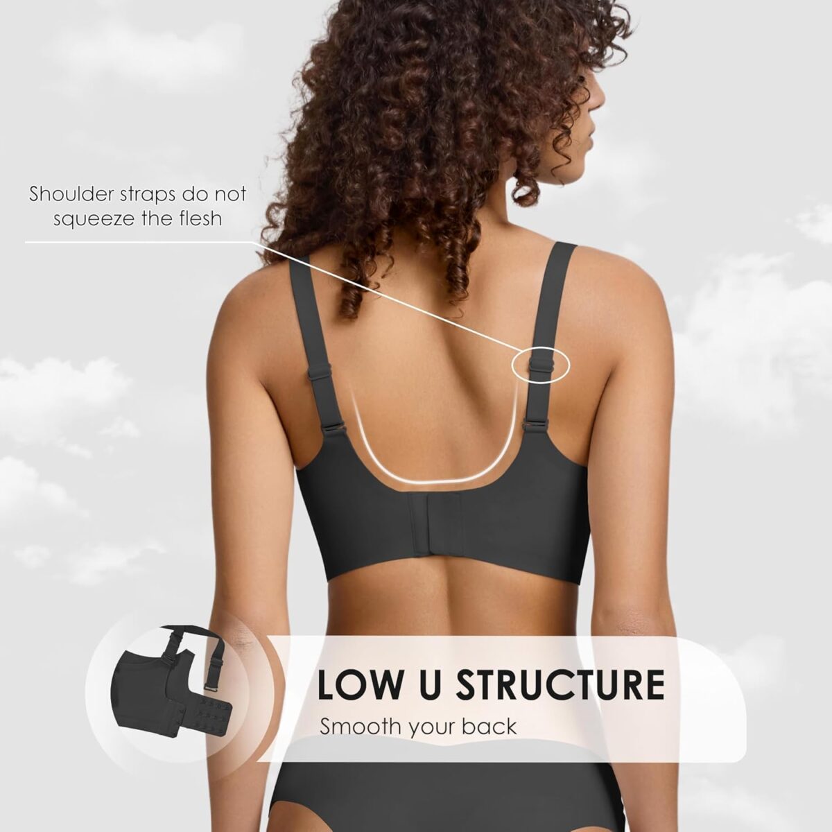 Wireless Seamless Jelly Bra for Women with Support - No Underwire Full Coverage Push Up Bras for Women - Image 7