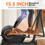 ANCHEER Elliptical Machine, Elliptical Exercise Machine with Quiet Magnetic Drive,14 Resistance Levels, Pulse Rate Monitor, LCD Monitor, 15.5IN Stride, Elliptical Trainer for Home - Image 4