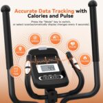 ANCHEER Elliptical Machine, Elliptical Exercise Machine with Quiet Magnetic Drive,14 Resistance Levels, Pulse Rate Monitor, LCD Monitor, 15.5IN Stride, Elliptical Trainer for Home - Image 6
