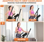 ANCHEER Elliptical Machine, Elliptical Exercise Machine with Quiet Magnetic Drive,14 Resistance Levels, Pulse Rate Monitor, LCD Monitor, 15.5IN Stride, Elliptical Trainer for Home - Image 7