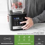Commercial Blender, 1500W Vacuum Blender for Less Foam, Professional-Grade Quiet Shield, Kitchen Timer, 9 Speeds, 6 Programs for Smoothies, Frozen Drinks, Self-Cleaning, 64oz Bulk Production - Image 8