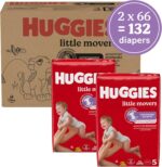 Huggies Size 5 Diapers, Little Movers Baby Diapers, Size 5 (27+ lbs), 132 Count (2 Packs of 66), Packaging May Vary - Image 3