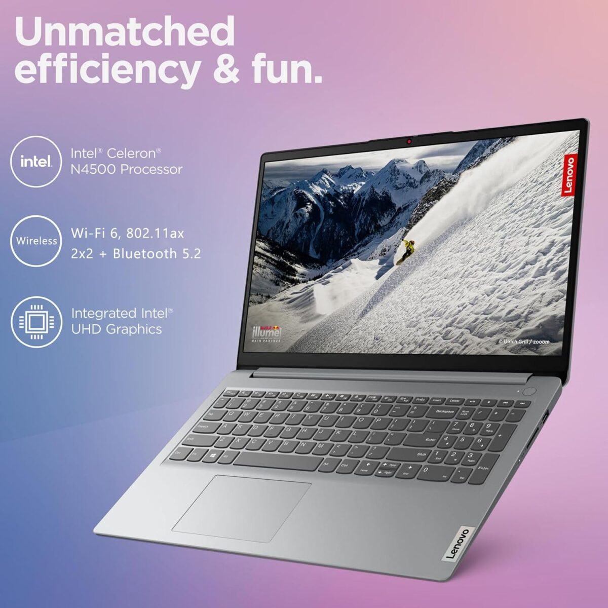 Lenovo Laptop Computers for Home Business Student Study, 15.6" FHD, Intel Processor, 32GB DDR4 RAM, 1TB PCIe SSD, WiFi 6, Bluetooth 5.2, Type-C, Webcam, Numeric Keypad, Cloud Grey, Windows 11 Pro - Image 3