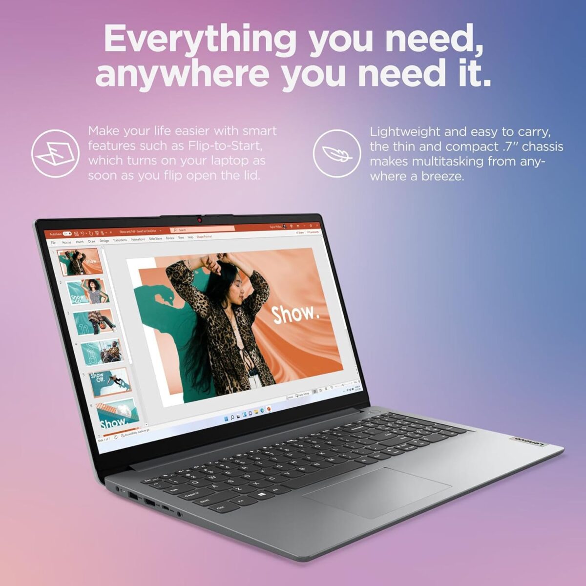 Lenovo Laptop Computers for Home Business Student Study, 15.6" FHD, Intel Processor, 32GB DDR4 RAM, 1TB PCIe SSD, WiFi 6, Bluetooth 5.2, Type-C, Webcam, Numeric Keypad, Cloud Grey, Windows 11 Pro - Image 4