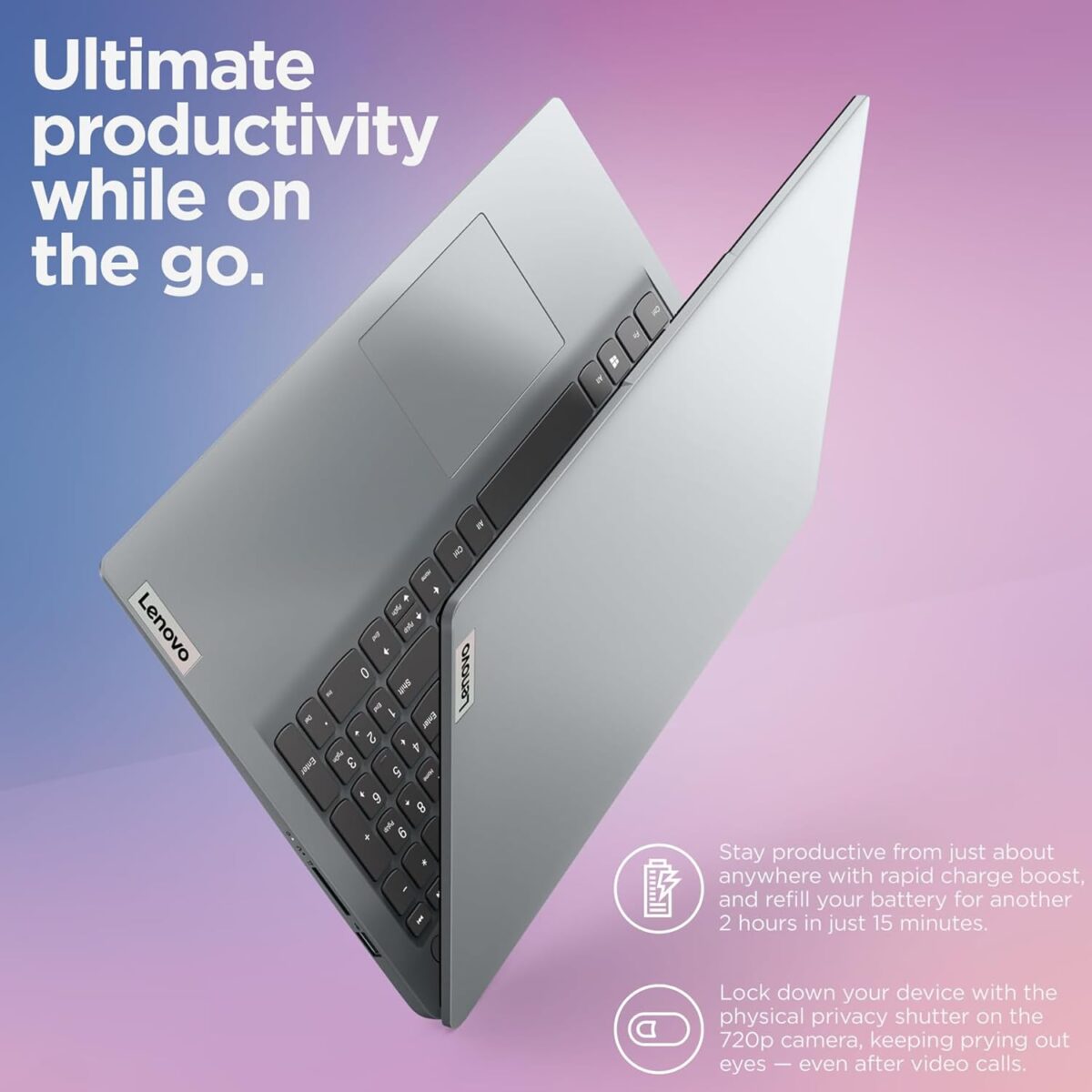 Lenovo Laptop Computers for Home Business Student Study, 15.6" FHD, Intel Processor, 32GB DDR4 RAM, 1TB PCIe SSD, WiFi 6, Bluetooth 5.2, Type-C, Webcam, Numeric Keypad, Cloud Grey, Windows 11 Pro - Image 7