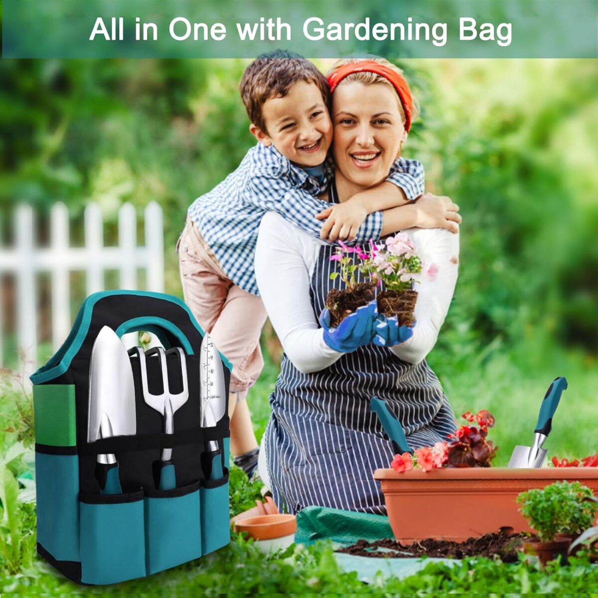 Kynup Garden Tools 7-Piece, Gardening Hand Tools, Gardening Tools Set Cultivators with Rust-Proof,Stainless Steel, Aluminum Alloy Material, Gardening Supplies Set Ideal Gift - Image 7
