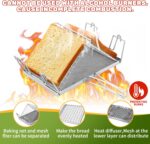 Foldable Camping Toaster,Stainless Steel Collapsible Toaster Rustproof & Heat-Resistant Design for Hiking, Picnic and Outdoor Use - Image 4
