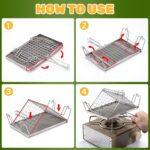 Foldable Camping Toaster,Stainless Steel Collapsible Toaster Rustproof & Heat-Resistant Design for Hiking, Picnic and Outdoor Use - Image 7
