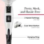 REVLON Infrared Hair Dryer with Diffuser & Concentrator - Ionic Ceramic Blow Dryer for Frizz Control, Shine, Soft Hair & Moisture Protection - 1875W Professional Salon-Quality (White) - Image 6