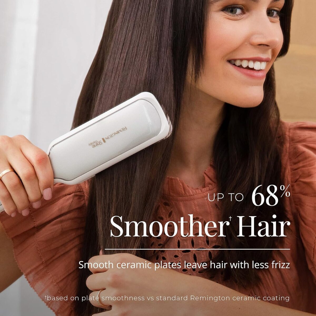 Remington Shine Therapy 2 inch Hair Straightener, Flat Iron Infused with Argan Oil & Keratin, Professional Ceramic Flat Iron for Less Frizz, Shiny & Smooth Hot Styling Tools - Image 8