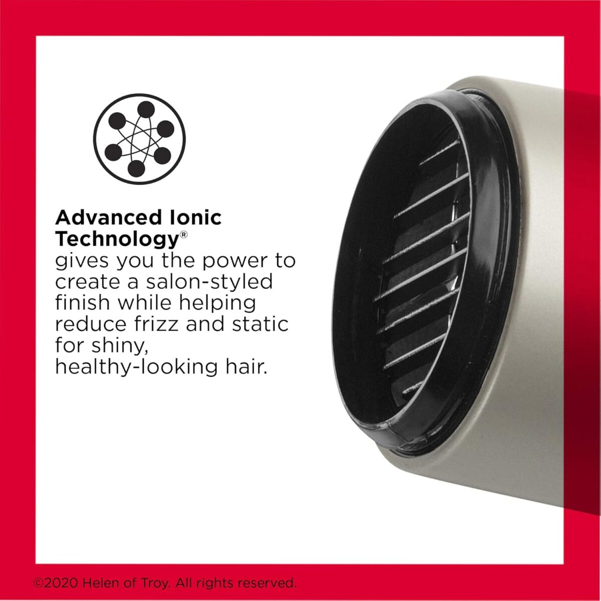 REVLON Turbo Hair Dryer with Advanced Ionic Technology, Ceramic Coating | Turbo Heat and Cold Shot Features, 1875 Watts for Fast Drying and Shine (Silver) - Image 3