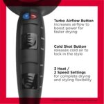 REVLON Turbo Hair Dryer with Advanced Ionic Technology, Ceramic Coating | Turbo Heat and Cold Shot Features, 1875 Watts for Fast Drying and Shine (Silver) - Image 4