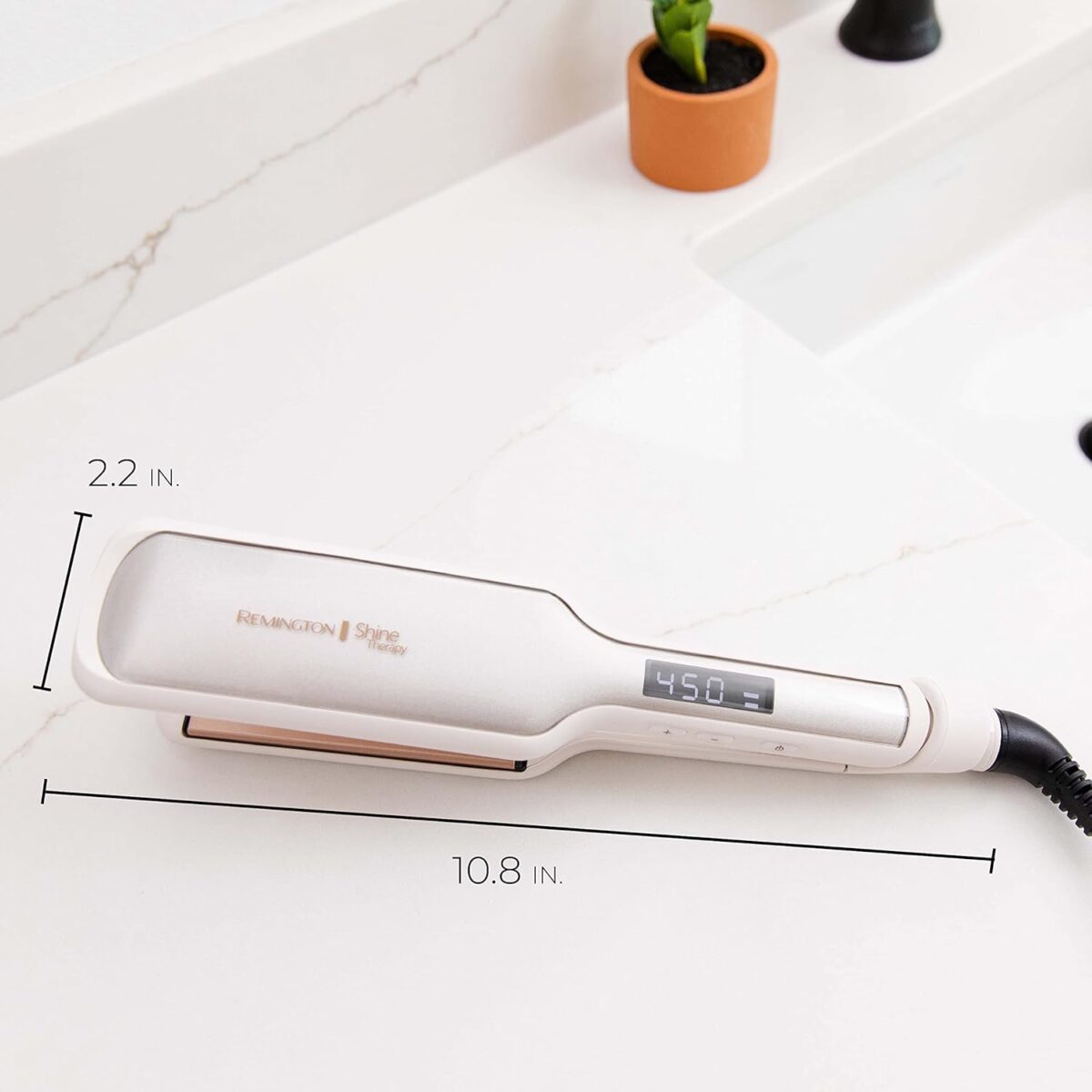 Remington Shine Therapy 2 inch Hair Straightener, Flat Iron Infused with Argan Oil & Keratin, Professional Ceramic Flat Iron for Less Frizz, Shiny & Smooth Hot Styling Tools - Image 10