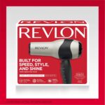 REVLON Turbo Hair Dryer with Advanced Ionic Technology, Ceramic Coating | Turbo Heat and Cold Shot Features, 1875 Watts for Fast Drying and Shine (Silver) - Image 7