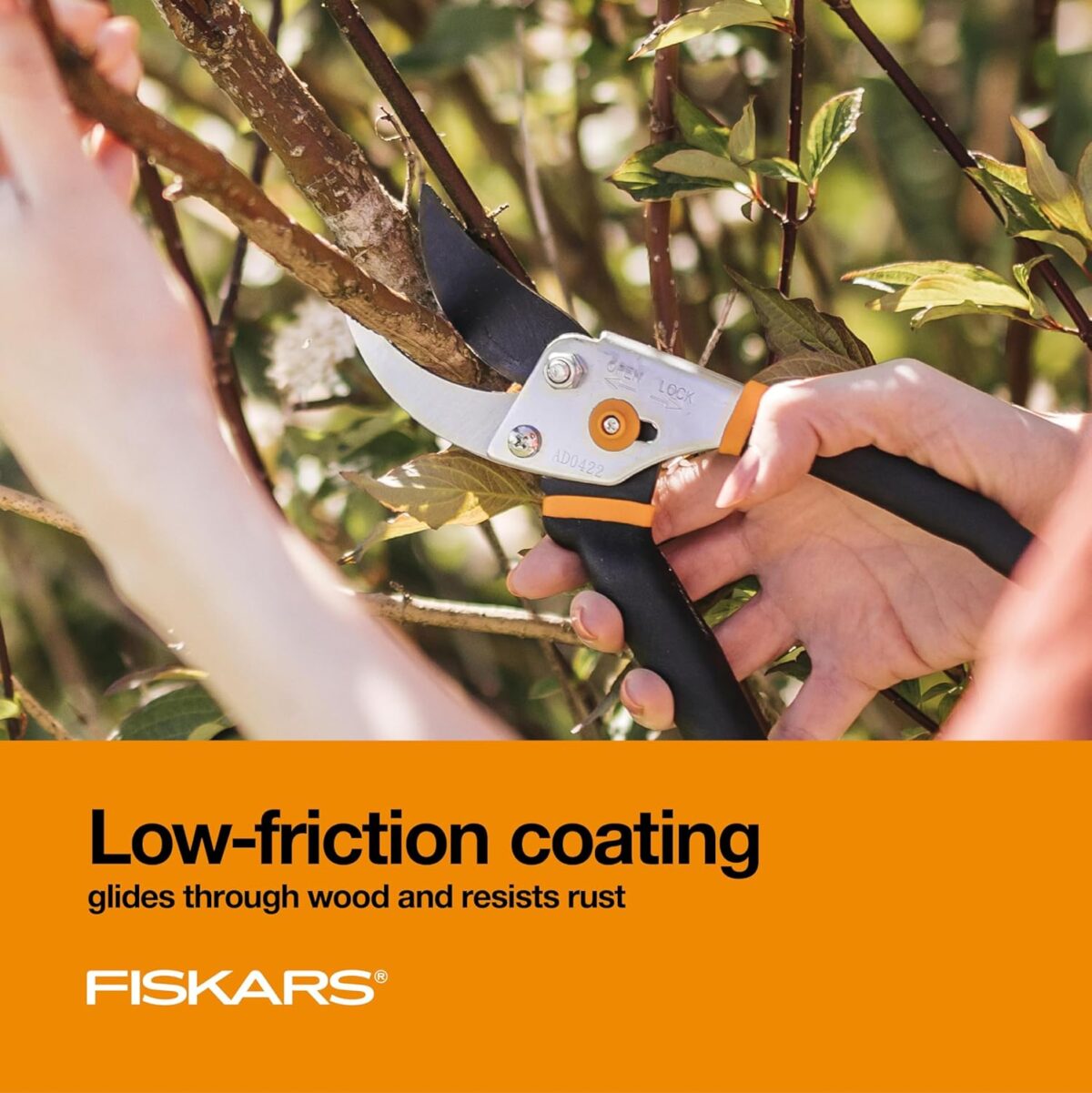 Fiskars Bypass Pruning Shears, 5/8-Inch Cut Capacity Garden Clippers, Gardening Scissors with Sharp, Rust Resistant Steel Blade - Image 4