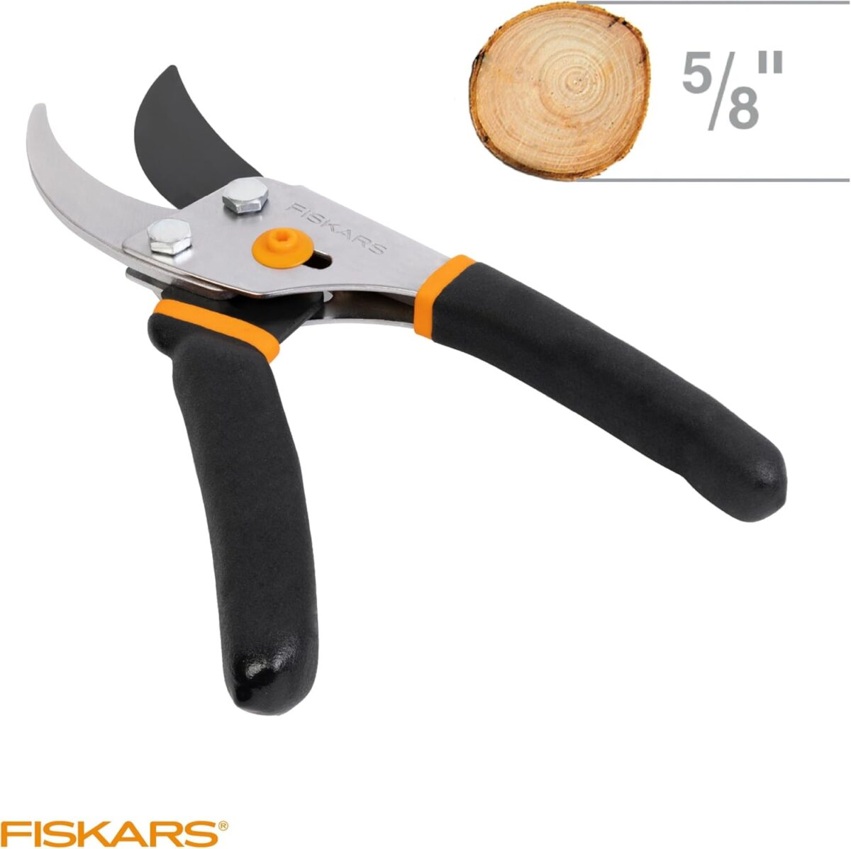Fiskars Bypass Pruning Shears, 5/8-Inch Cut Capacity Garden Clippers, Gardening Scissors with Sharp, Rust Resistant Steel Blade - Image 6