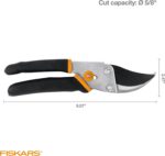 Fiskars Bypass Pruning Shears, 5/8-Inch Cut Capacity Garden Clippers, Gardening Scissors with Sharp, Rust Resistant Steel Blade - Image 8