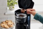 BLACK+DECKER 12-Cup Digital Coffee Maker, Programmable, Washable Basket Filter, Sneak-A-Cup, Auto Brew, Water Window, Keep Hot Plate, Black - Image 6