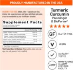 NatureWise Curcumin Turmeric 2250mg - 95% Curcuminoids & BioPerine Black Pepper Extract for Advanced Absorption - Daily Joint and Immune Health Support - Vegan, Non-GMO, 180 Count[60-Day Supply] - Image 7