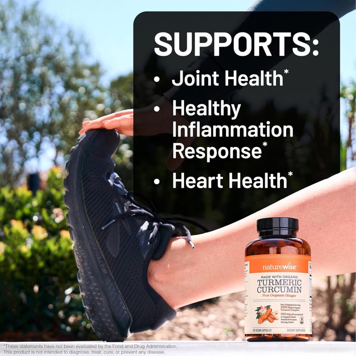 NatureWise Curcumin Turmeric 2250mg - 95% Curcuminoids & BioPerine Black Pepper Extract for Advanced Absorption - Daily Joint and Immune Health Support - Vegan, Non-GMO, 180 Count[60-Day Supply] - Image 8