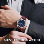 Watch for Men, Easy Reader Unisex Analog Quartz Waterproof Wristwatch with Date and Leather Band, Casual Simple Fashion Mens Watches Gift - Image 9