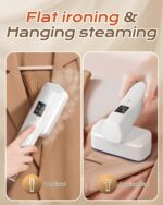 Steamer for Clothes, Portable Handheld Travel Steamer, Clothing Wrinkles Remover for Gament Steam, 1100W Powerful 2 In 1 Steamer&Iron, 100mL Water Tank Capacity, for 120V Home, Office, Travel - Image 6
