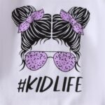Kids Toddler Girls Clothes Figure Graphic Drop Shoulder Top Pullover Spotted Print Pants Fall Winter Outfit Set - Image 6