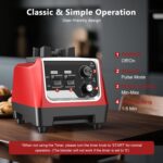 1800W Smoothie Blender and Grinder Combo 70OZ Large Capacity Countertop Blenders for Kitchen High Speed Blender for Smoothies Ice Crushing Frozen Drinks Puree (Dark Red) - Image 6