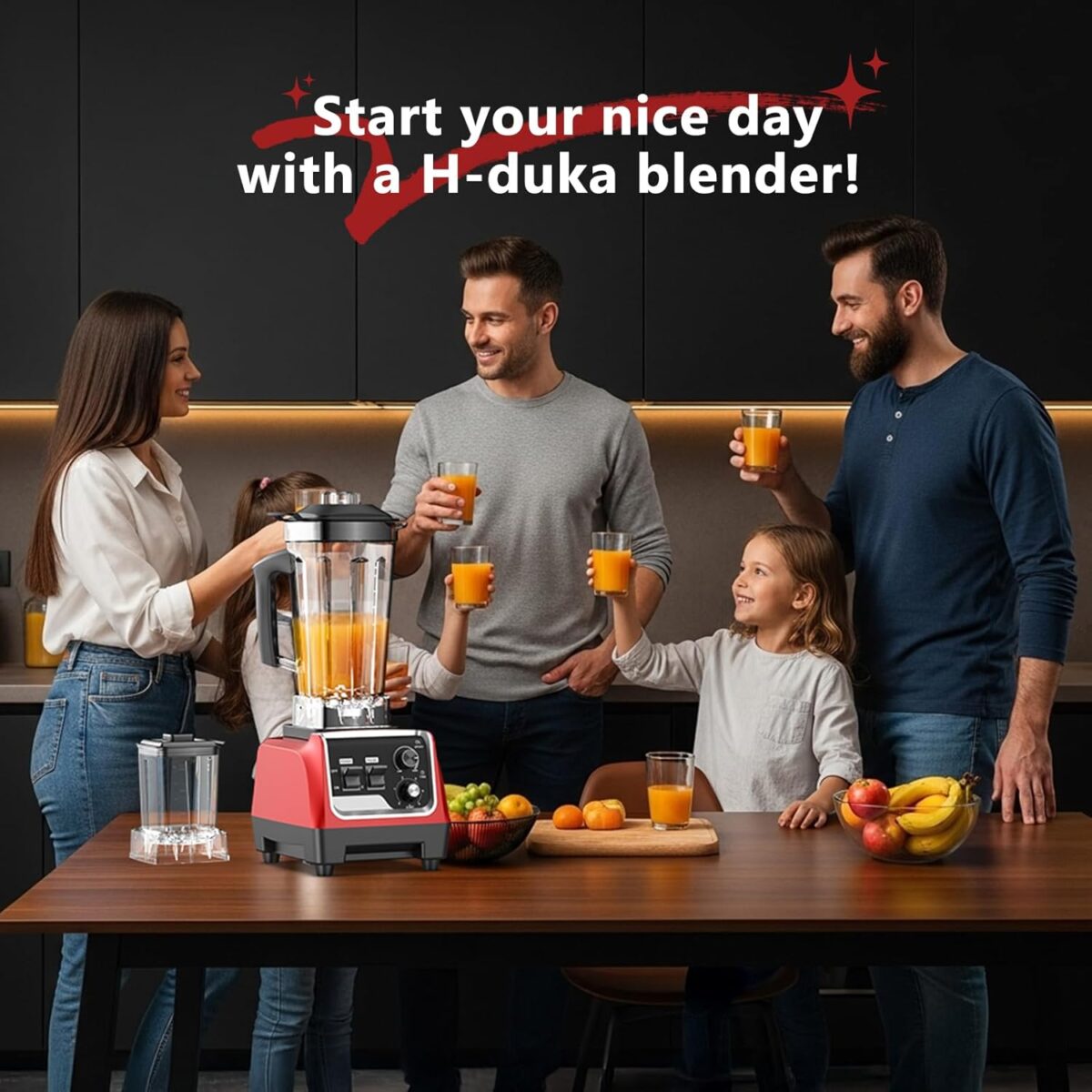 1800W Smoothie Blender and Grinder Combo 70OZ Large Capacity Countertop Blenders for Kitchen High Speed Blender for Smoothies Ice Crushing Frozen Drinks Puree (Dark Red) - Image 8