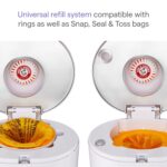 Munchkin® STEP™ Diaper Pail Powered by Arm & Hammer, #1 in Odor Control, Award-Winning, Includes 1 Snap, Seal & Toss™ Bag, 1 Starter Refill Ring, and 1 PUCK™ Baking Soda Cartridge - Image 4