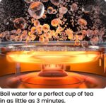 Chefman Gooseneck Electric Kettle, 0.8L Pour Over Tea Kettle for Coffee and Tea, One-Touch Operation, Boil-Dry Protection, Auto Shut-Off, Ultra-Fast Hot Water Boiler – Black - Image 4