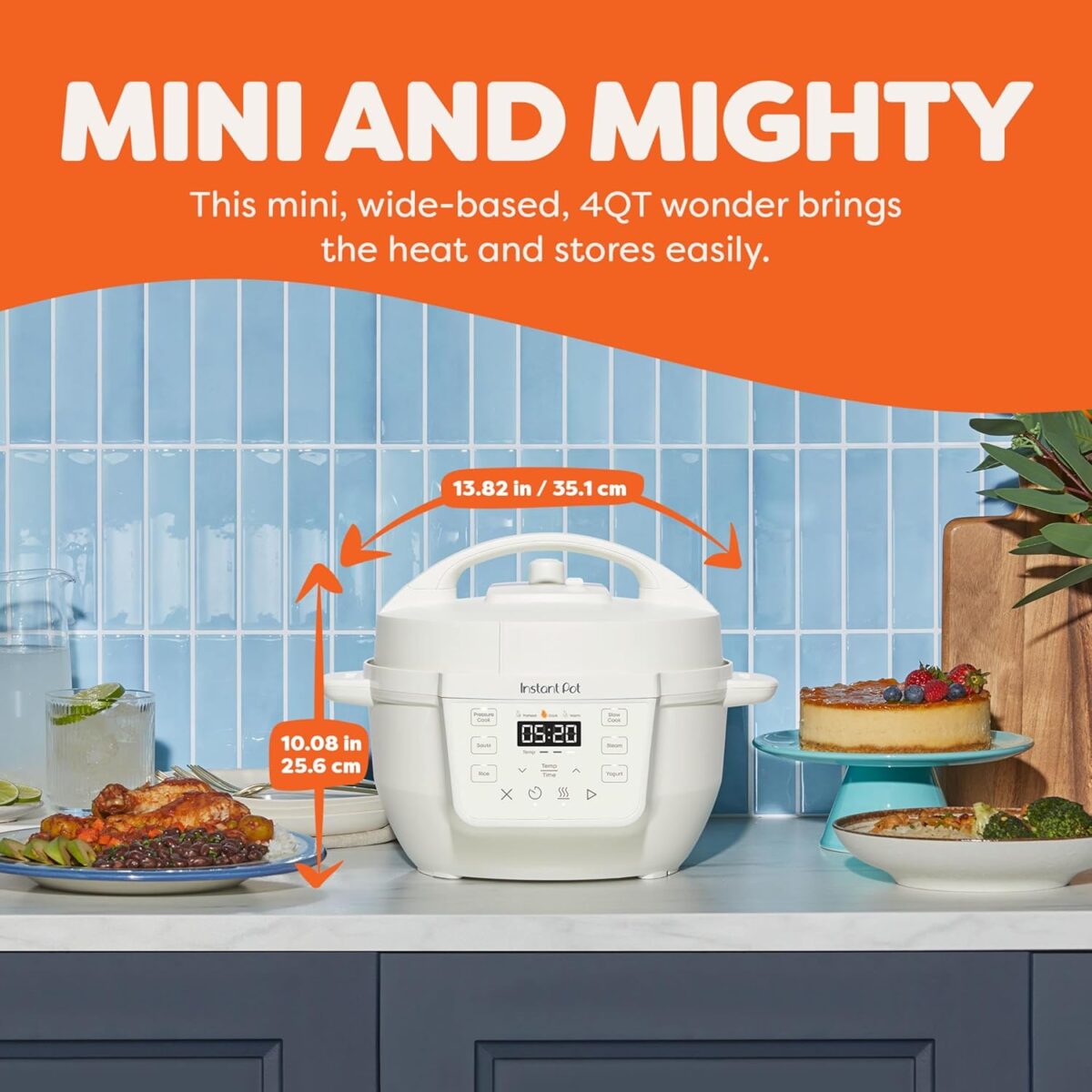 Instant Pot 4QT RIO Mini 7-in-1 Multi-Cooker, Pressure Cooker, Slow cook, Sauté, Steam, Rice Maker, Yogurt, & Warmer, Sea Salt, 4 Quarts - Image 3