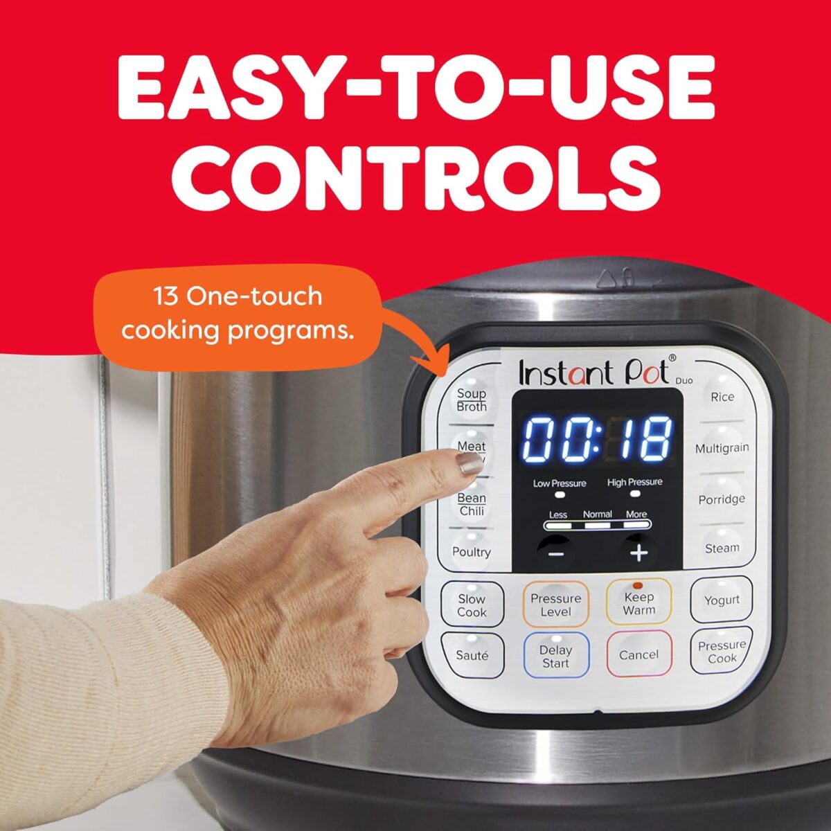 Instant Pot Duo 7-in-1 Electric Pressure Cooker, Slow Cooker, Rice, Steamer, Sauté, Yogurt Maker, Warmer & Sterilizer, Includes App With Over 800 Recipes, Stainless Steel, 6 Quart - Image 5