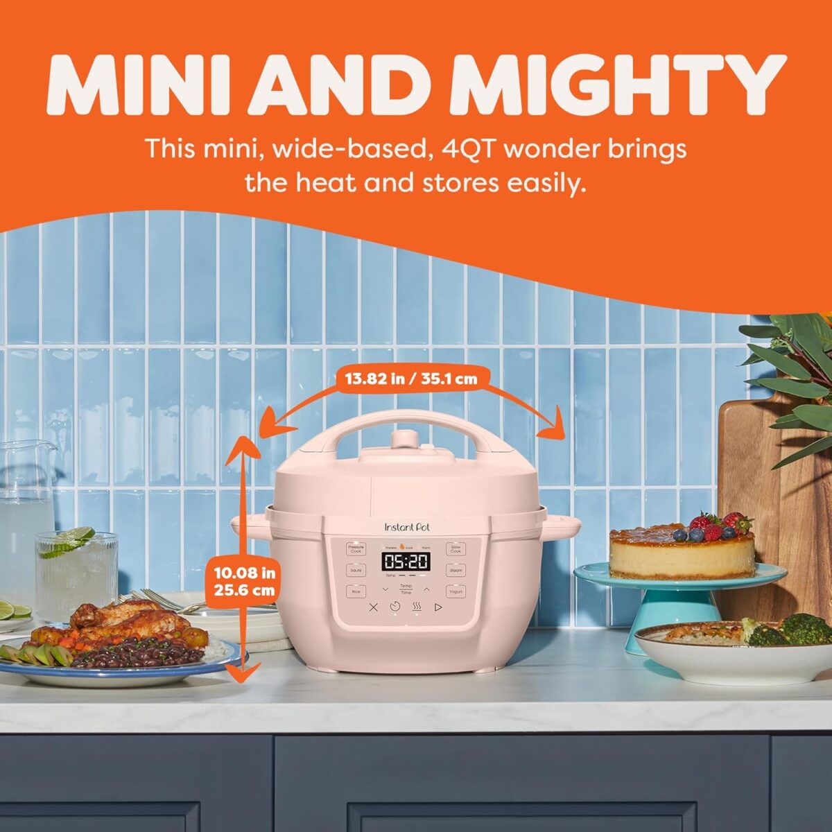 Instant Pot 4QT RIO Mini 7-in-1 Multi-Cooker, Pressure Cooker, Slow cook, Sauté, Steam, Rice Maker, Yogurt, & Warmer, Rosewater, 4 Quarts - Image 4