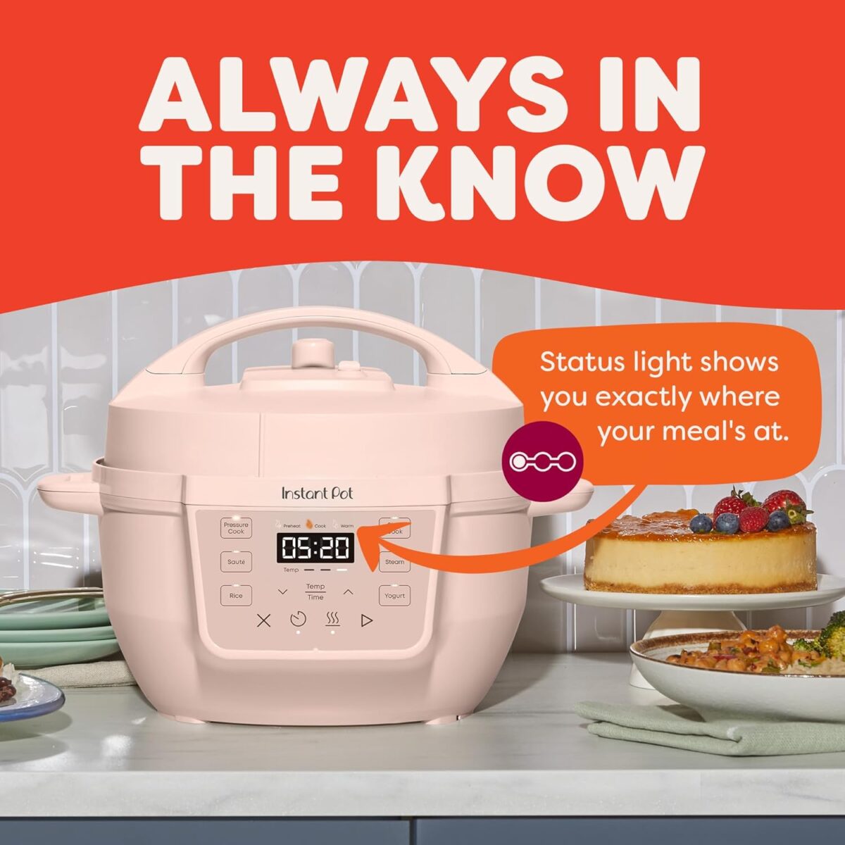 Instant Pot 4QT RIO Mini 7-in-1 Multi-Cooker, Pressure Cooker, Slow cook, Sauté, Steam, Rice Maker, Yogurt, & Warmer, Rosewater, 4 Quarts - Image 5